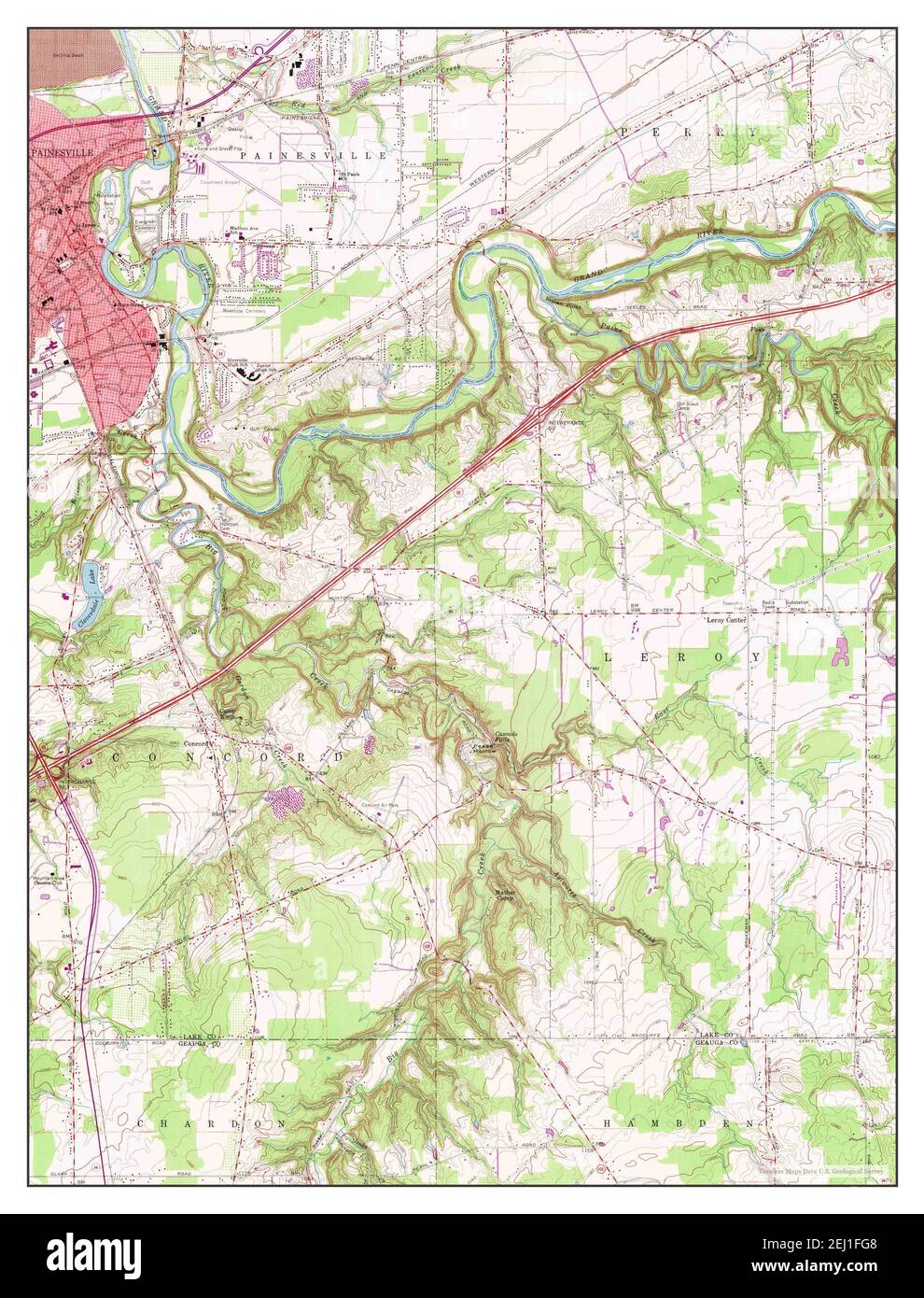 Painesville, Ohio, map 1960, 124000, United States of America by