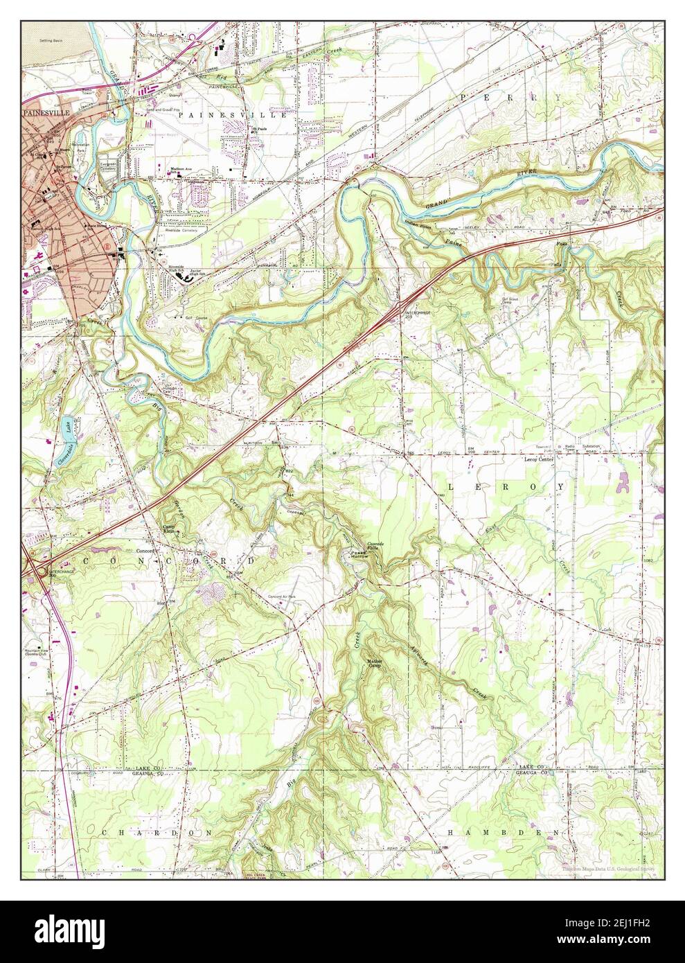 Painesville, Ohio, map 1960, 124000, United States of America by Timeless Maps, data U.S
