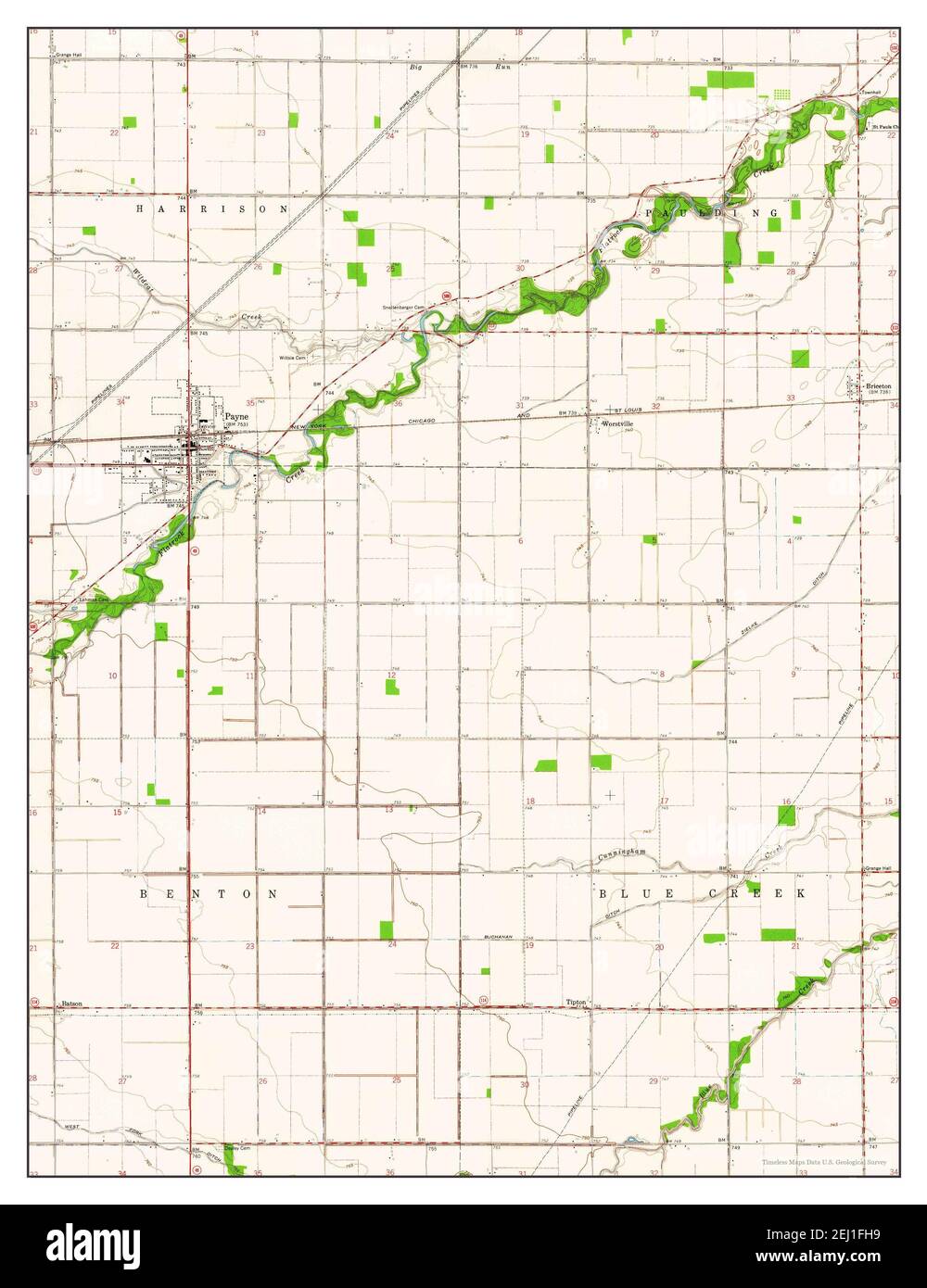 Map of payne ohio Cut Out Stock Images & Pictures Alamy