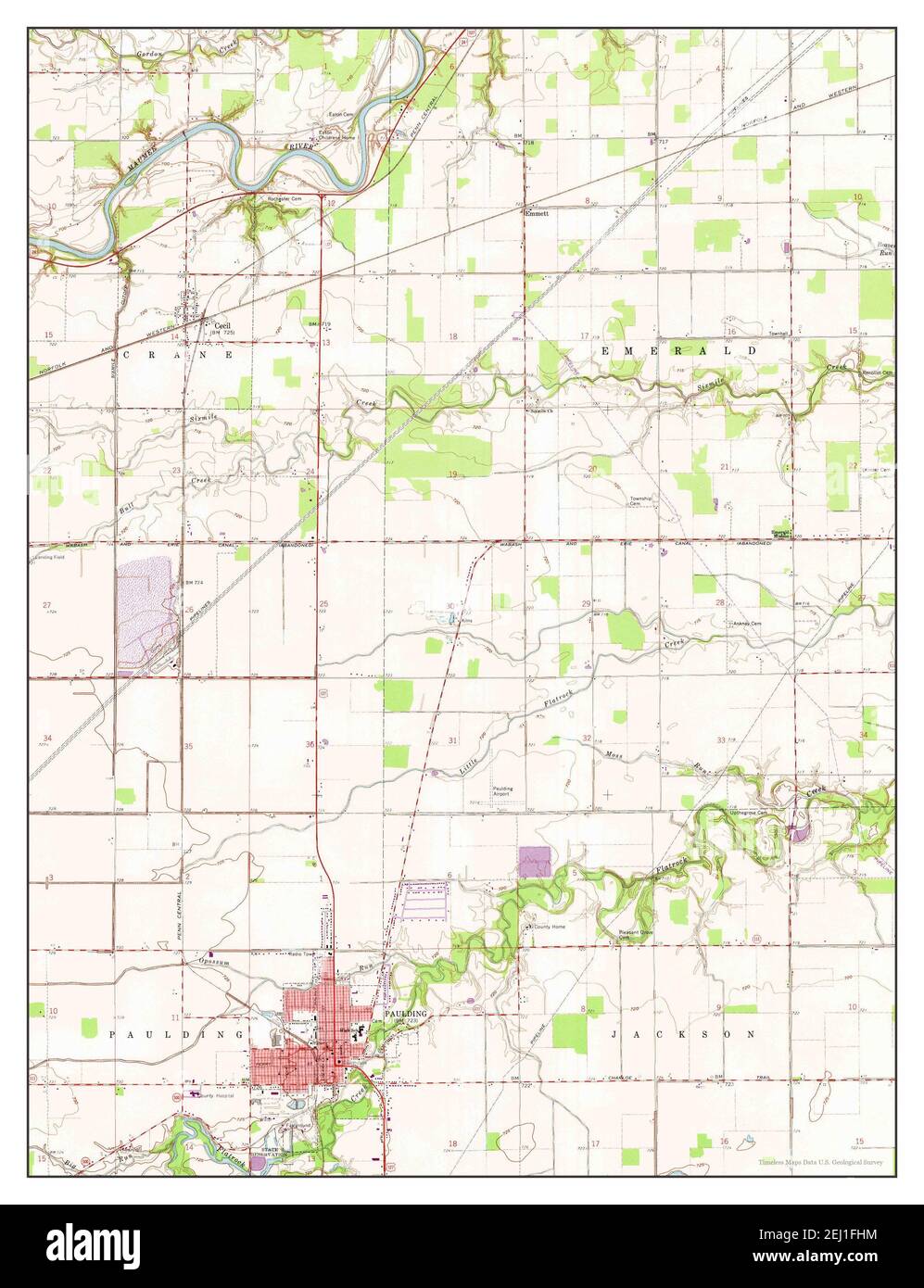 Map Of Paulding High Resolution Stock Photography and Images Alamy