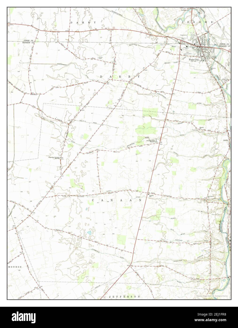 Plain city ohio map