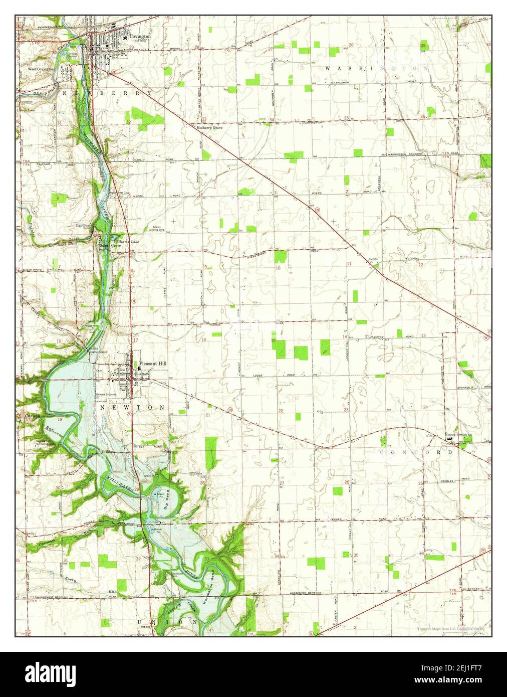 Pleasant Hill, Ohio, map 1961, 124000, United States of America by