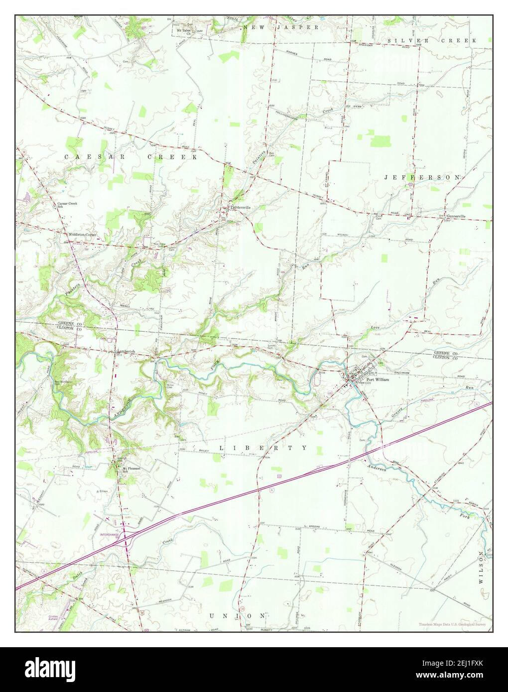 Port William, Ohio, map 1955, 124000, United States of America by