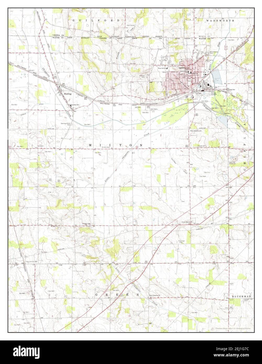 Rittman Ohio Map 1961 1 24000 United States Of America By Timeless