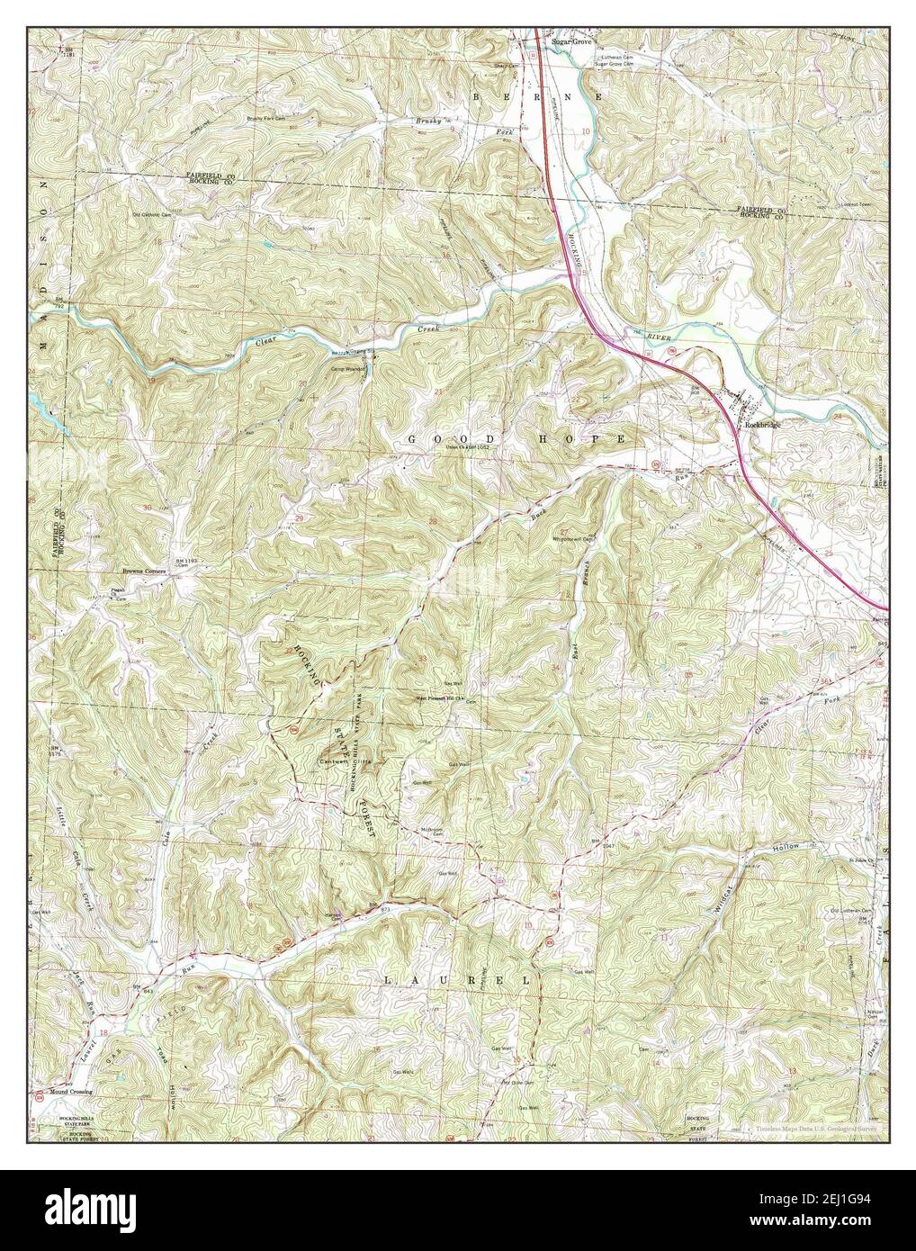 Rockbridge, Ohio, map 1992, 124000, United States of America by