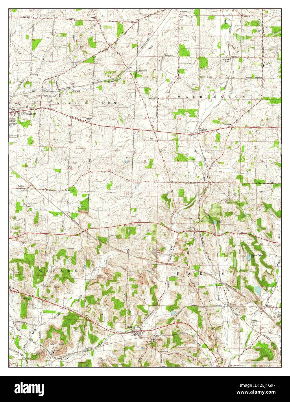 Robertsville, Ohio, map 1960, 124000, United States of America by