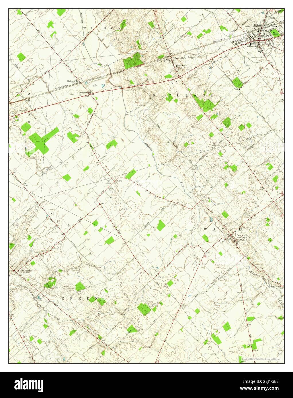 Sabina, Ohio, map 1961, 124000, United States of America by Timeless