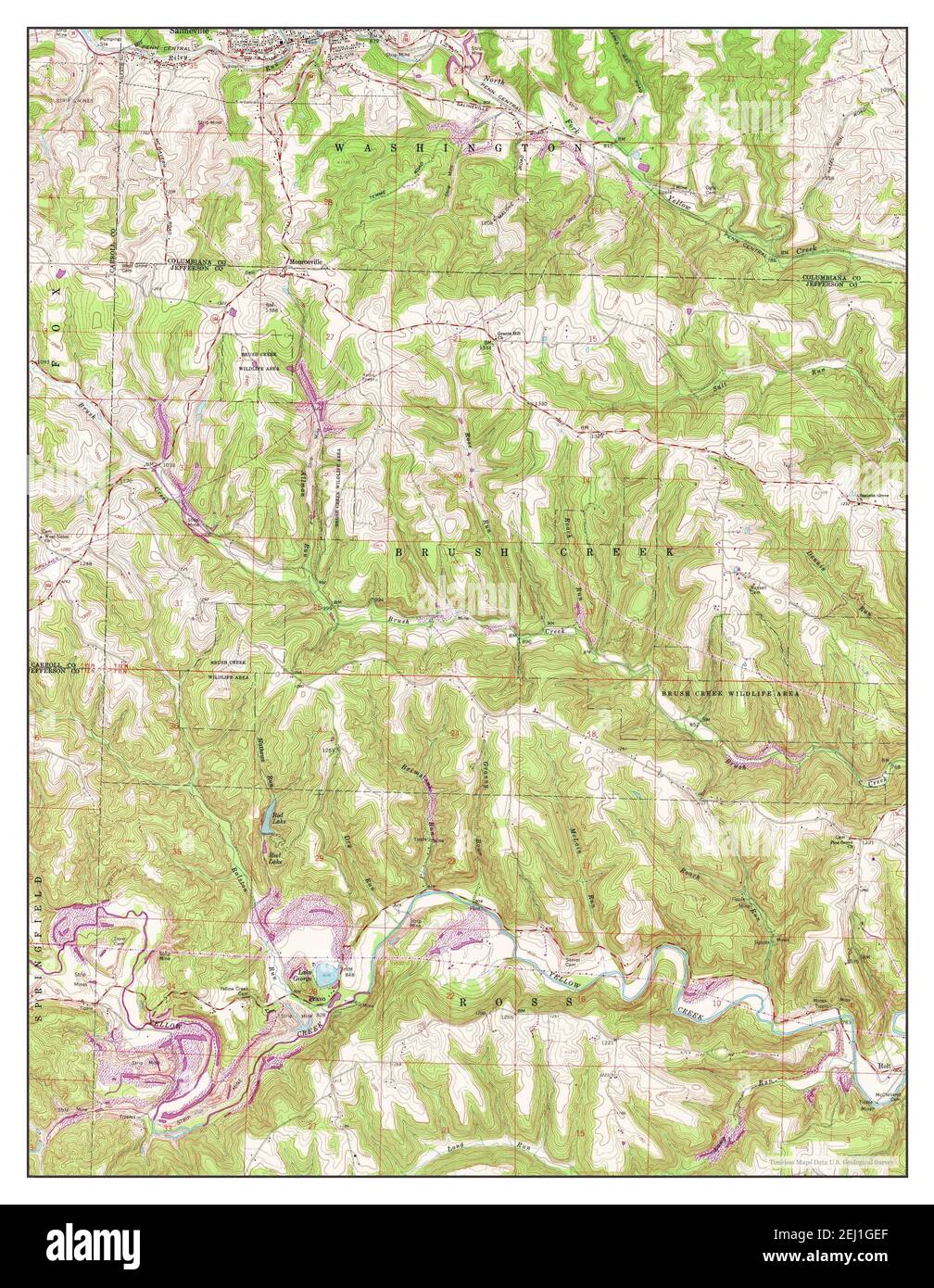 Map of salineville ohio hi-res stock photography and images - Alamy