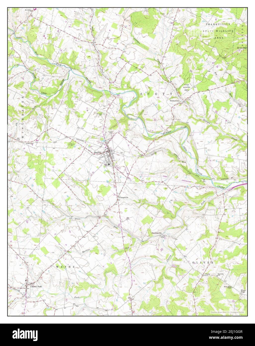 Map of seaman ohio hires stock photography and images Alamy