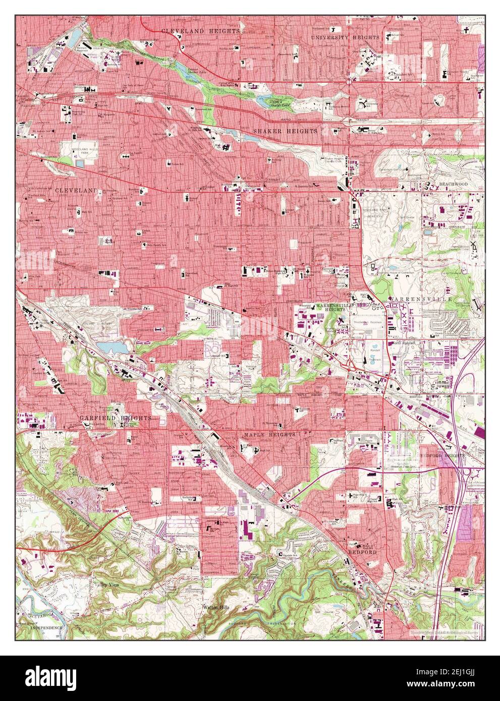 Shaker Heights, Ohio, map 1963, 124000, United States of America by