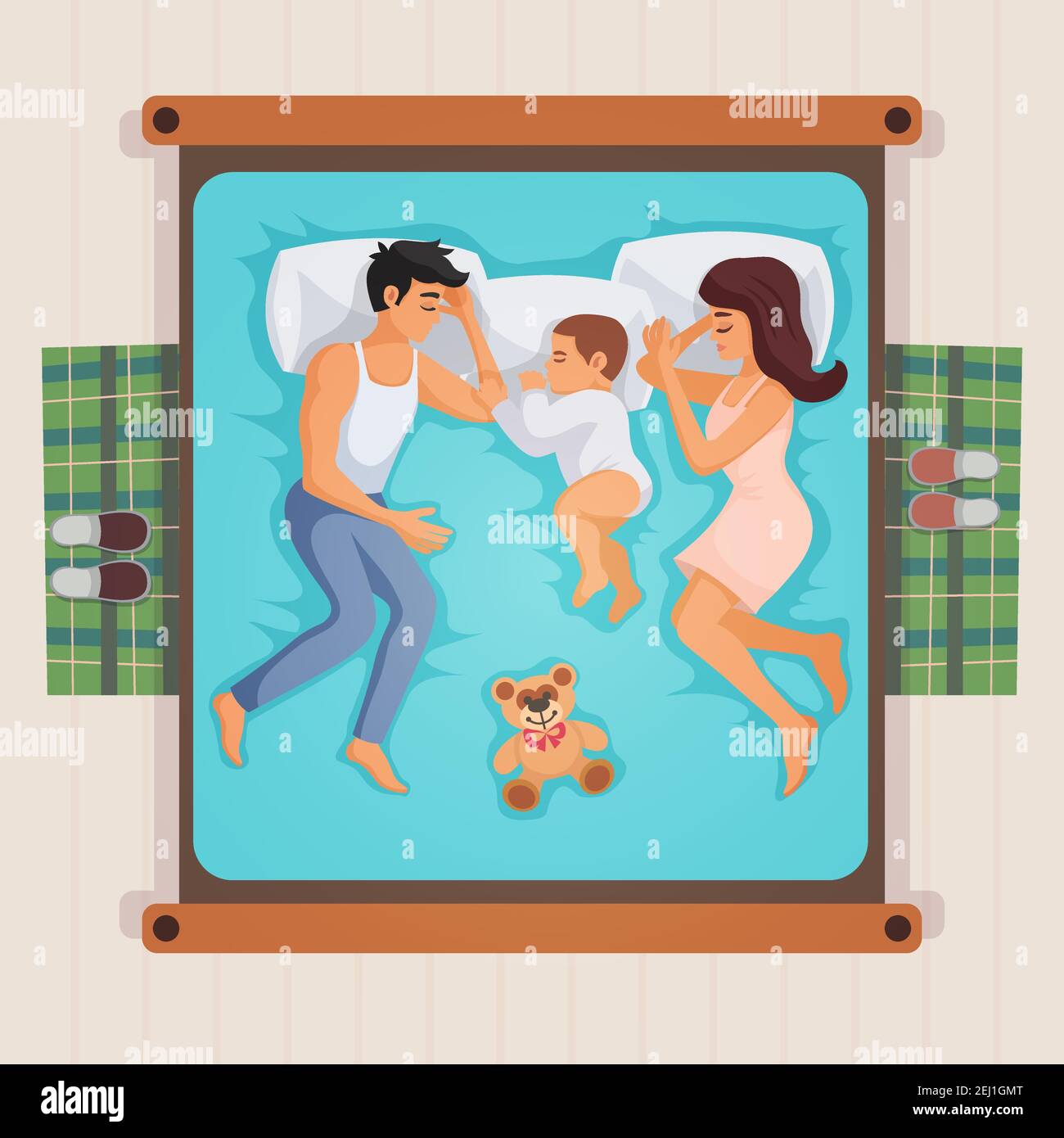 Sleeping family lying on bed top view composition with parents and little son, teddy bear vector illustration Stock Vector Image & Art - Alamy Sleeping family lying on bed top view composition with parents and little son, teddy bear vector illustration Stock Vector Image & Art - Alamy