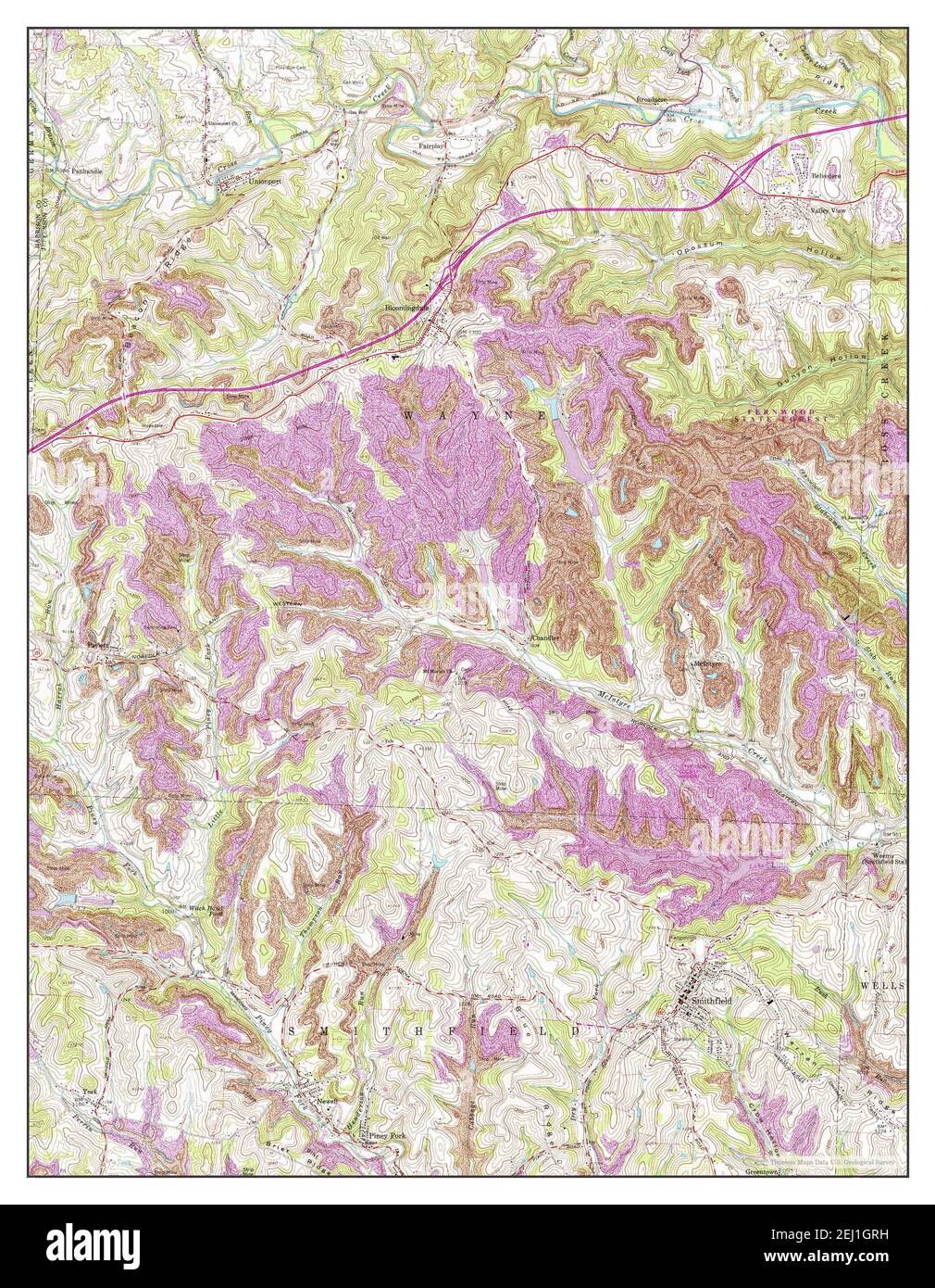 Smithfield, Ohio, map 1960, 124000, United States of America by