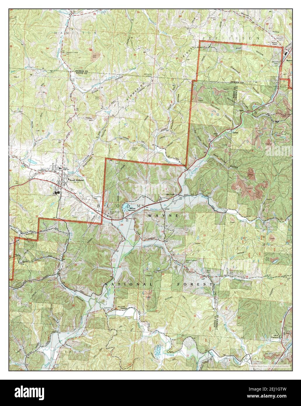 South ster, Ohio, map 2002, 124000, United States of America by