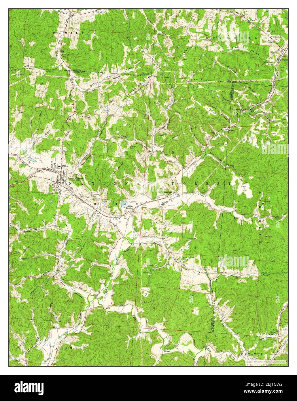South Webster, Ohio, map 1961, 124000, United States of America by