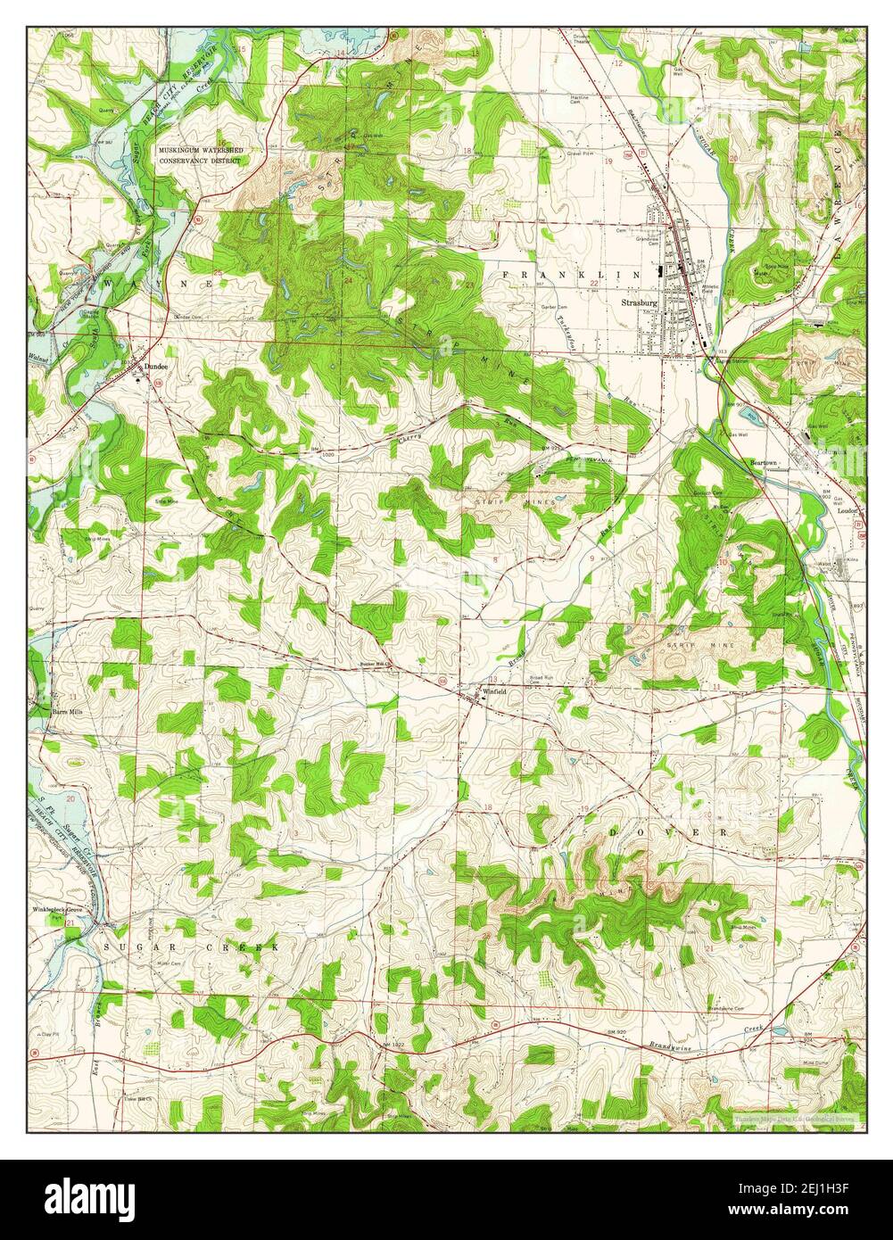 Strasburg, Ohio, map 1961, 124000, United States of America by