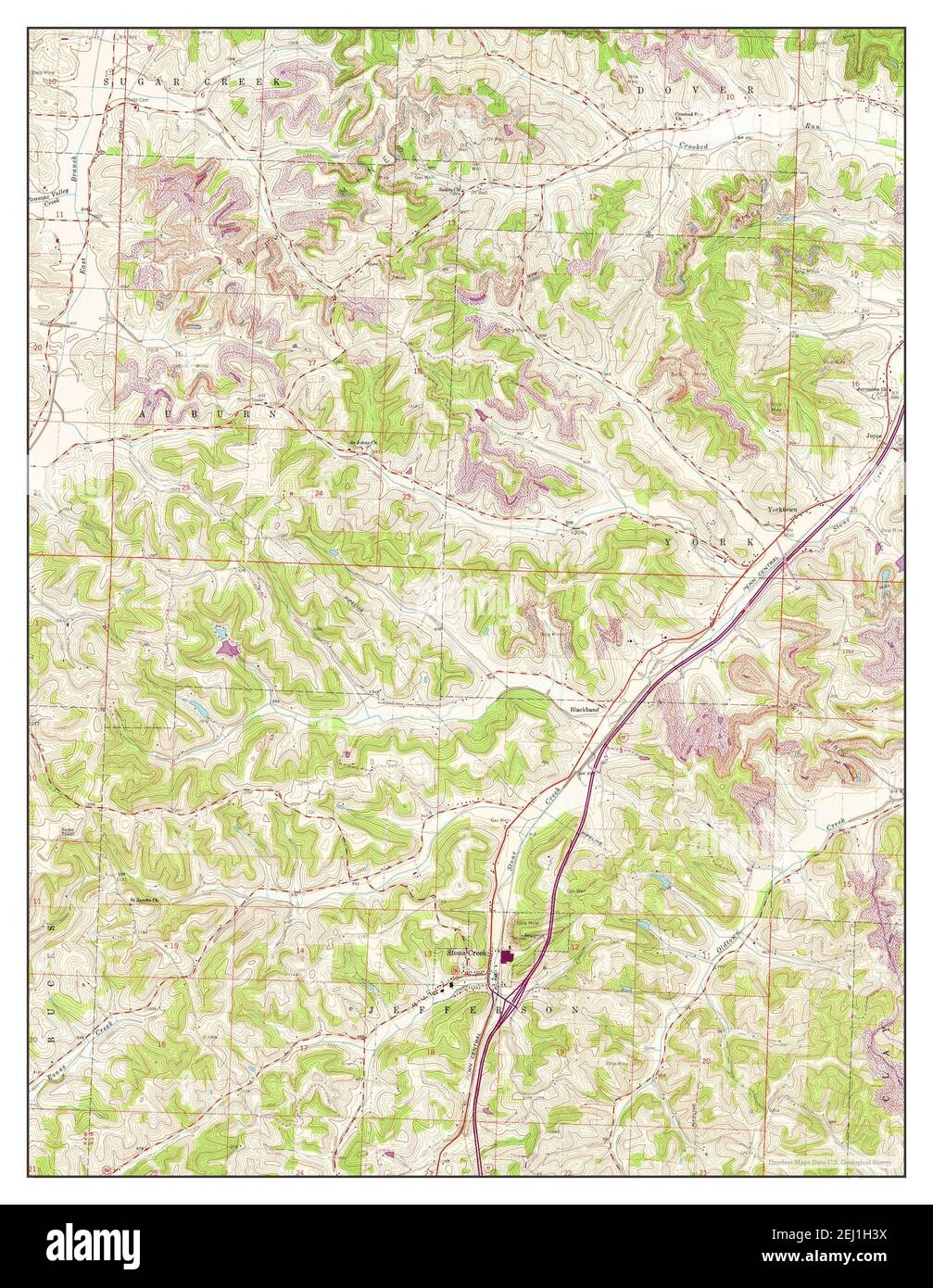 Stone Creek, Ohio, map 1961, 124000, United States of America by Timeless Maps, data U.S