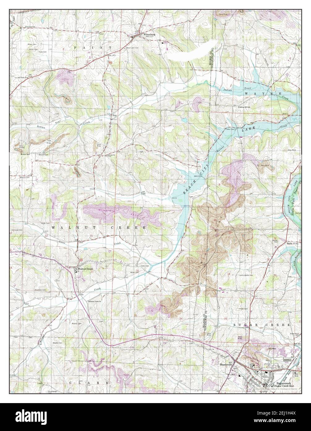 Sugar Creek Ohio Map Sugarcreek, Ohio, Map 1994, 1:24000, United States Of America By Timeless  Maps, Data U.s. Geological Survey Stock Photo - Alamy
