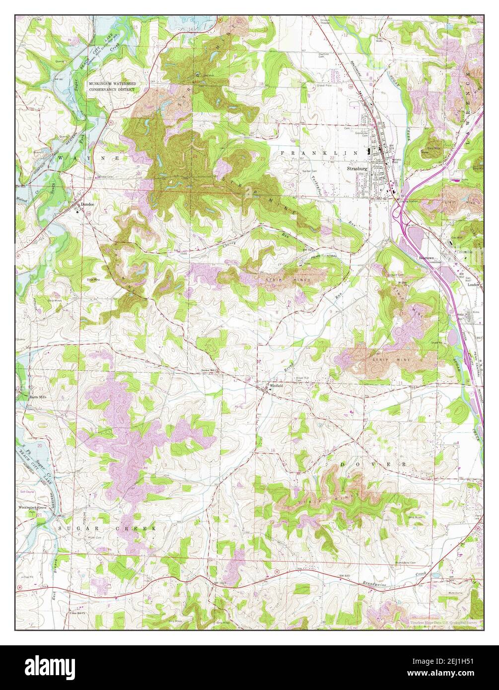 Strasburg, Ohio, map 1961, 124000, United States of America by
