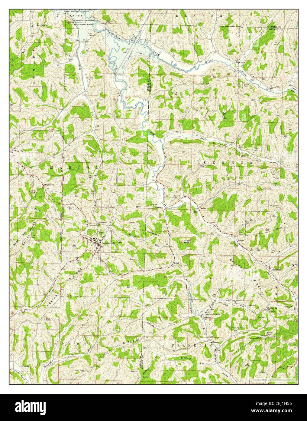 Summerfield, Ohio, map 1961, 124000, United States of America by