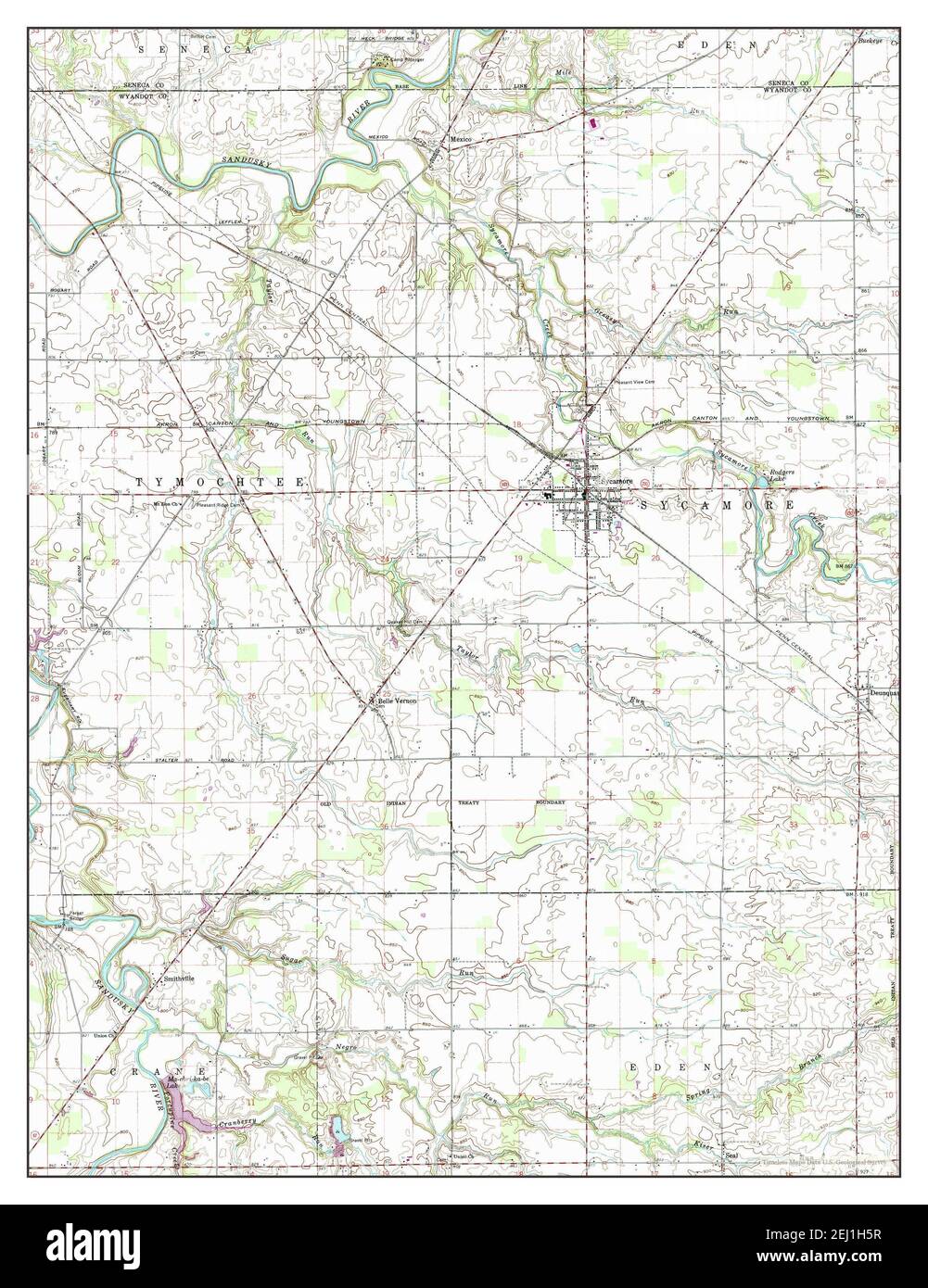Sycamore, Ohio, map 1960, 124000, United States of America by Timeless