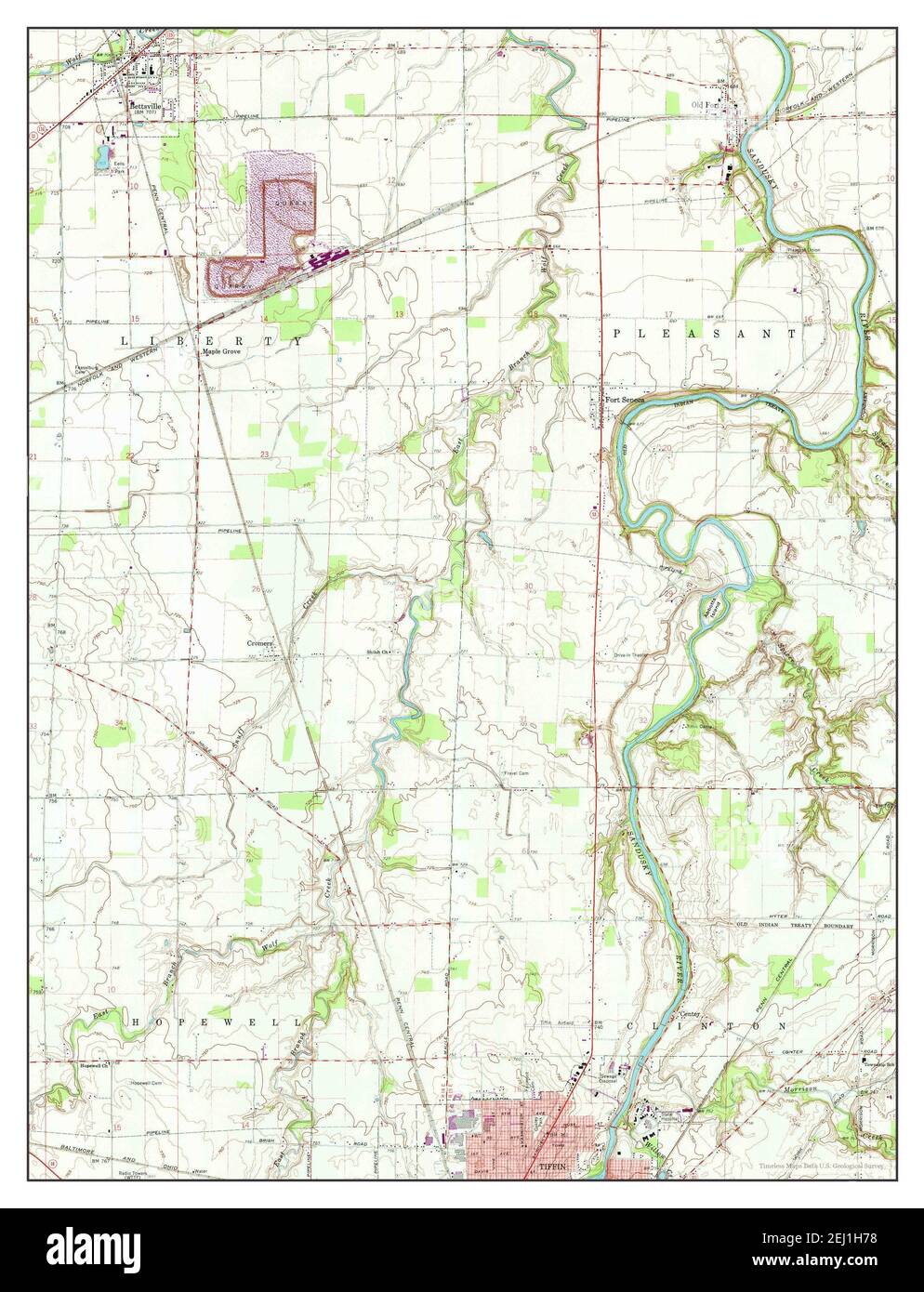 Tiffin North, Ohio, map 1960, 1:24000, United States of America by ...