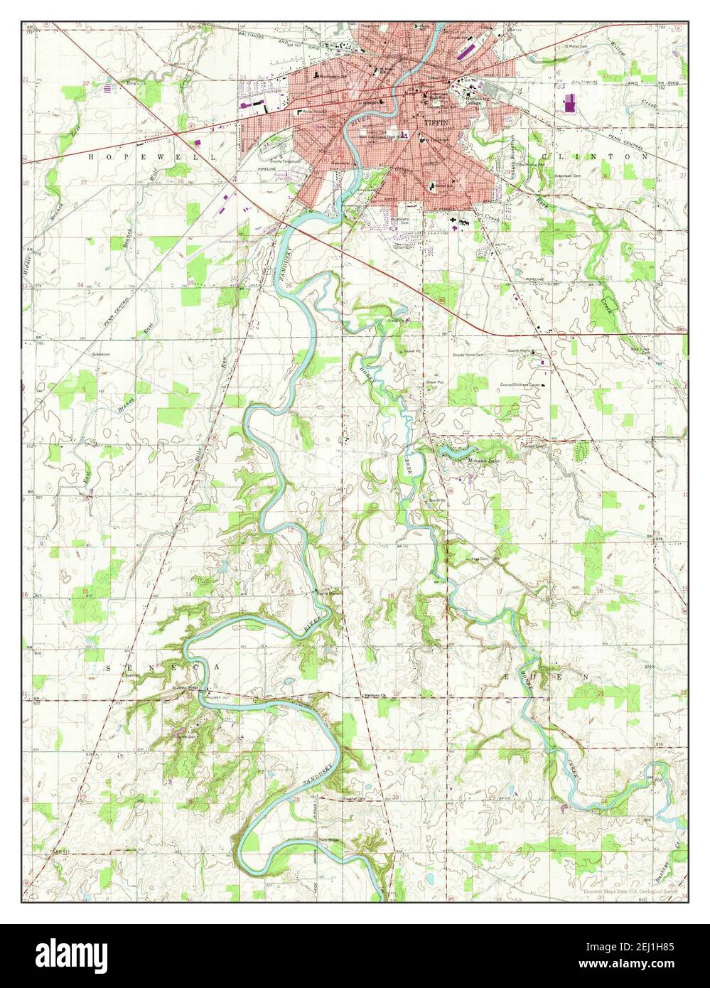 Tiffin South, Ohio, map 1960, 1:24000, United States of America by ...