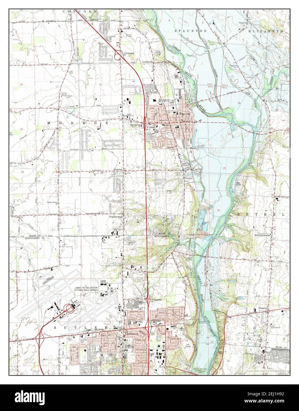 Tipp City Ohio Map Tipp City Cut Out Stock Images & Pictures - Alamy