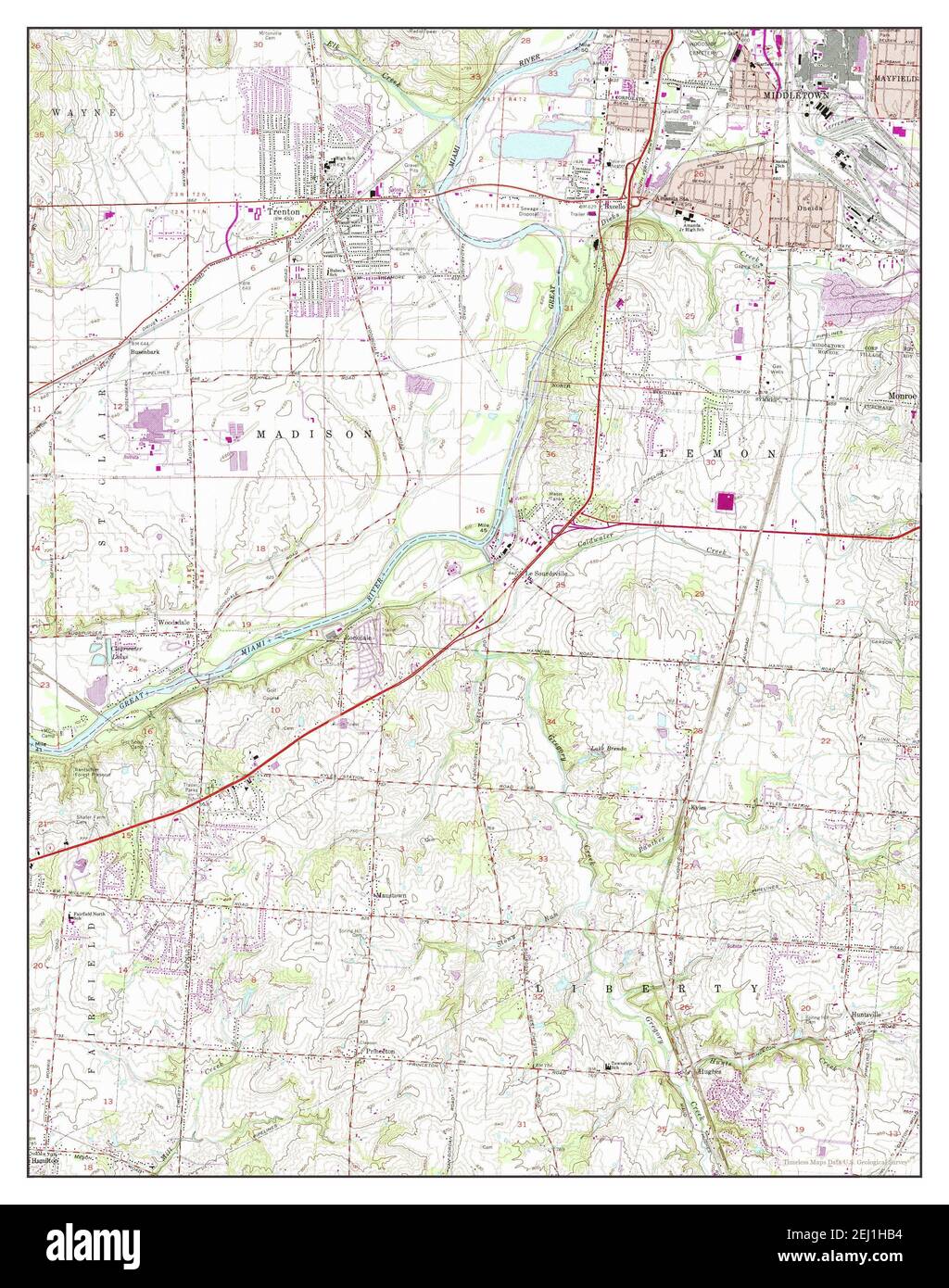 Map of trenton ohio Cut Out Stock Images & Pictures Alamy