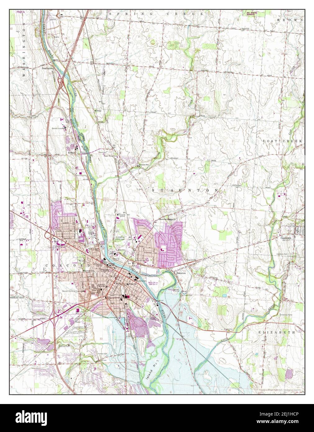 Troy, Ohio, map 1961, 124000, United States of America by Timeless Maps, data U.S. Geological