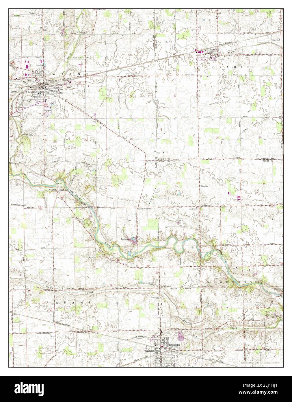 Versailles ohio map Cut Out Stock Images & Pictures Alamy