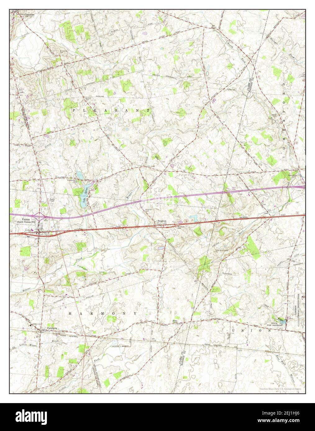 Vienna, Ohio, map 1961, 124000, United States of America by Timeless Maps, data U.S. Geological