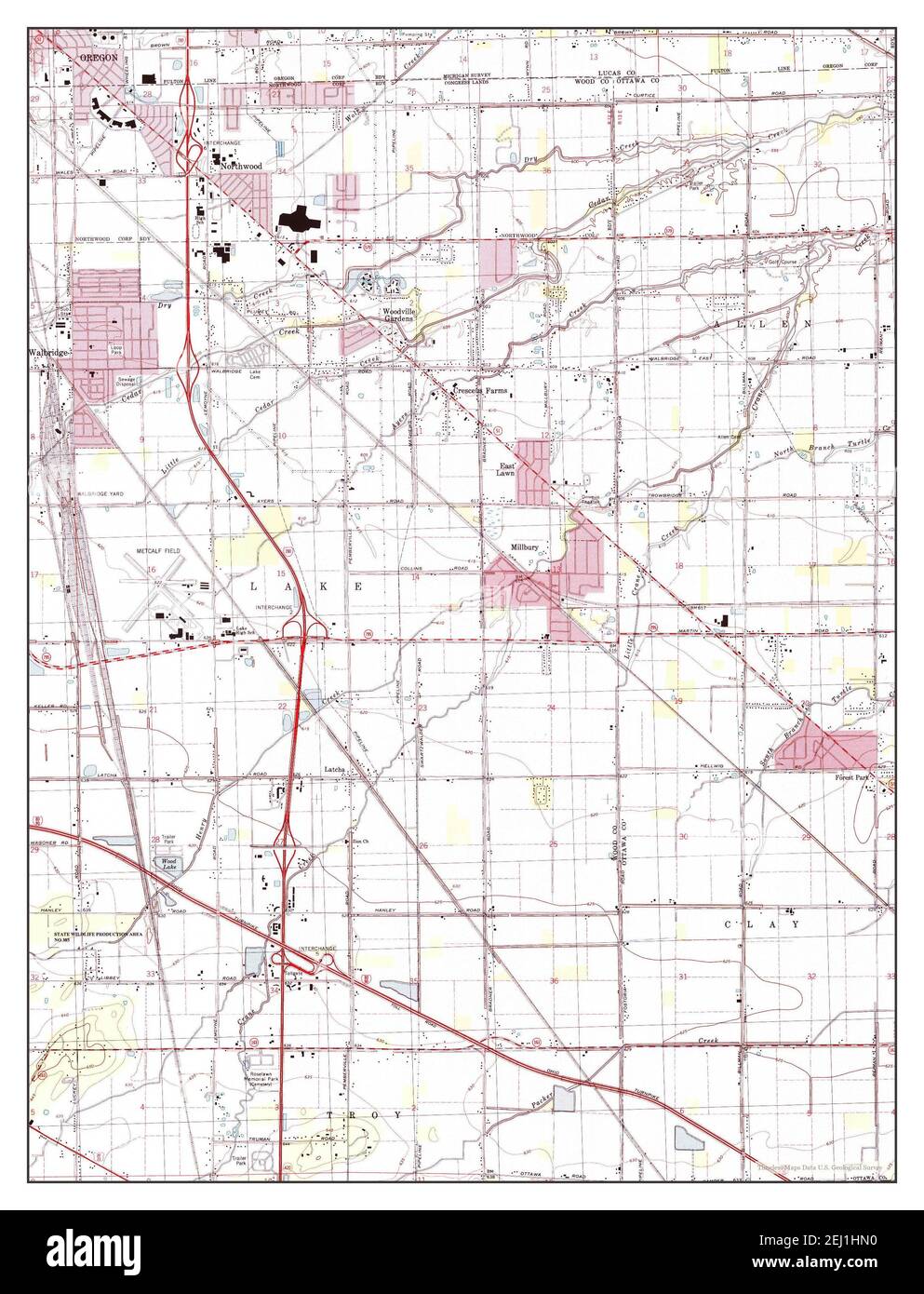 Walbridge, Ohio, map 1994, 124000, United States of America by Timeless Maps, data U.S