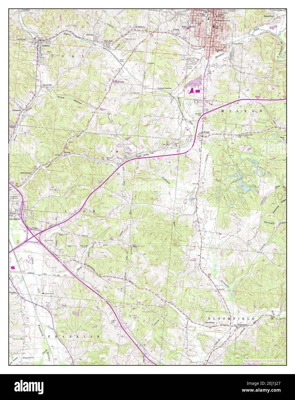 Wellston, Ohio, map 1961, 124000, United States of America by Timeless Maps, data U.S