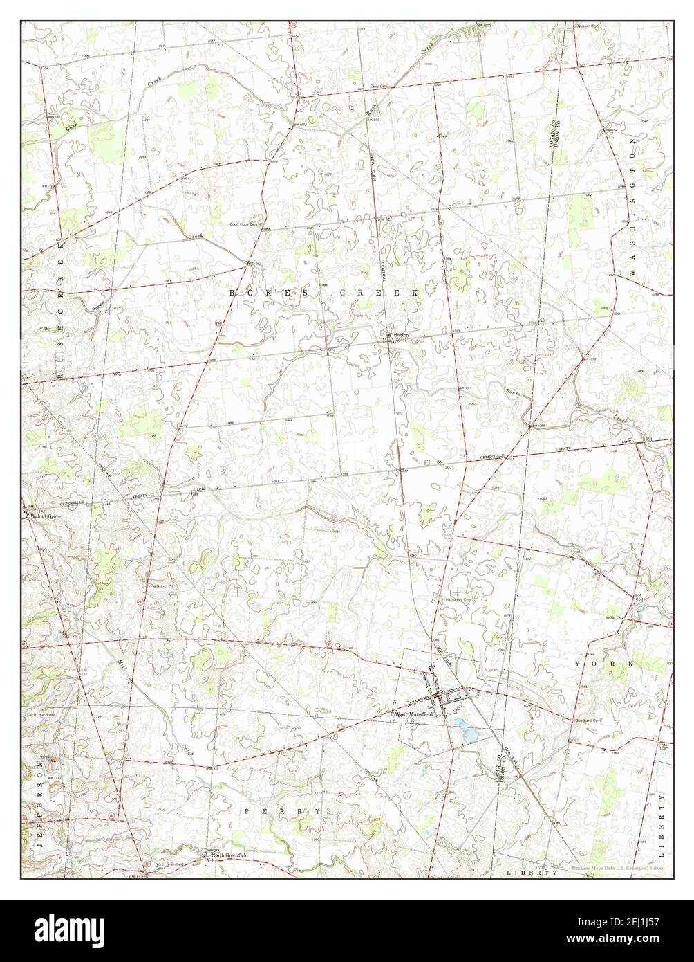 West Mansfield, Ohio, map 1961, 124000, United States of America by