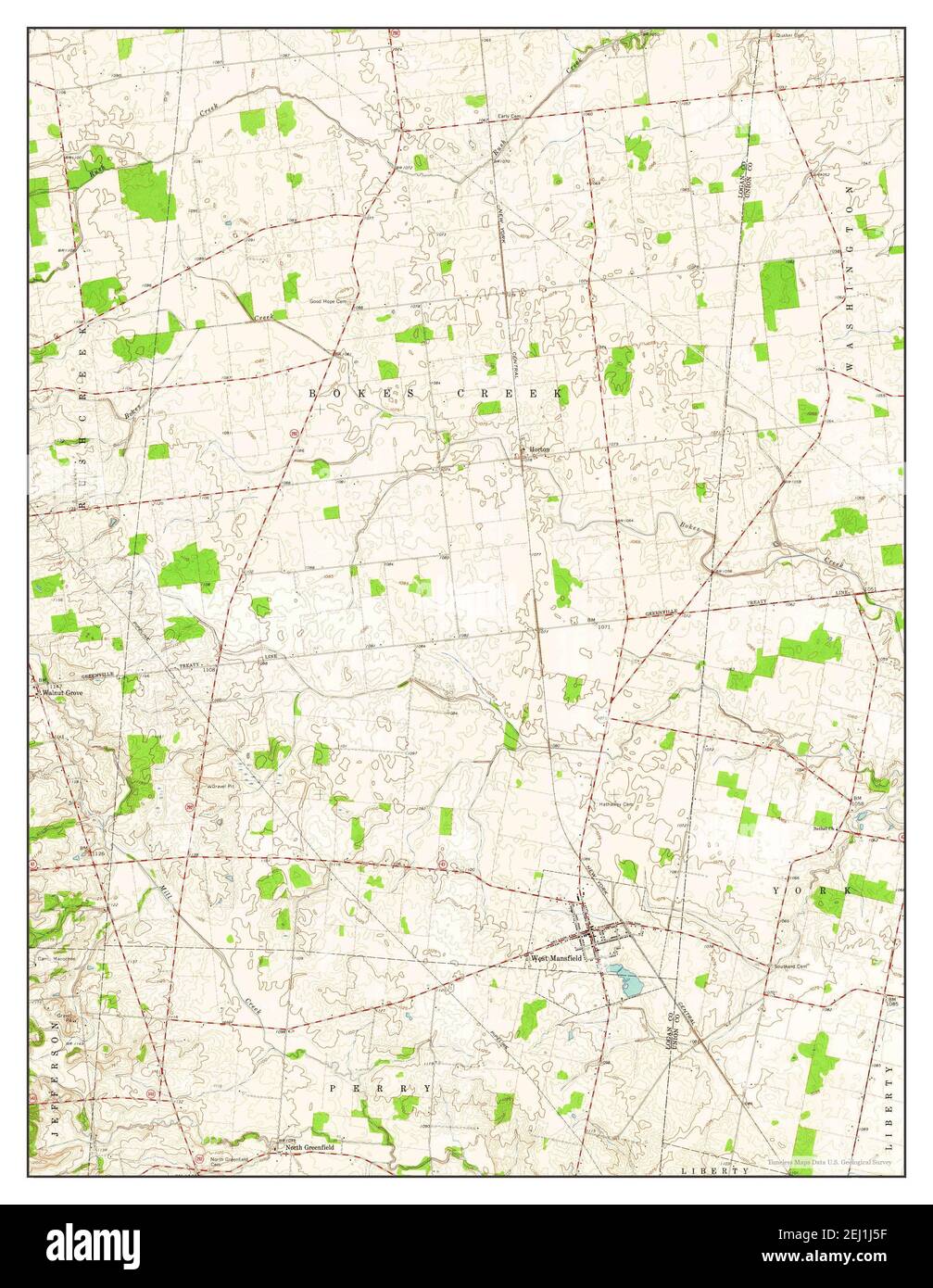 West Mansfield, Ohio, map 1961, 124000, United States of America by