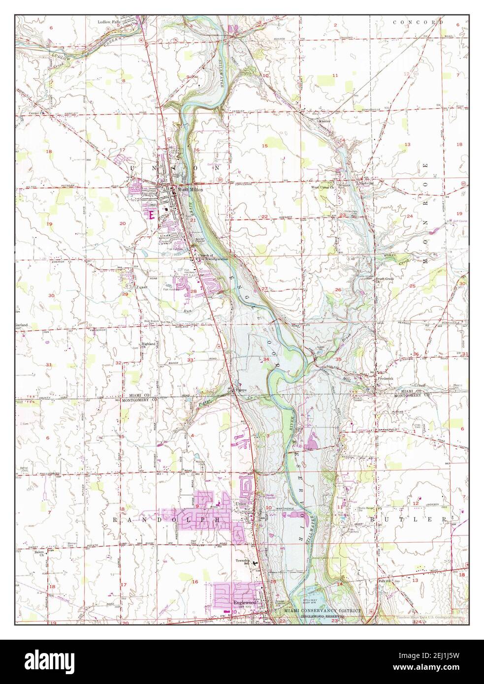 West Milton, Ohio, map 1955, 124000, United States of America by