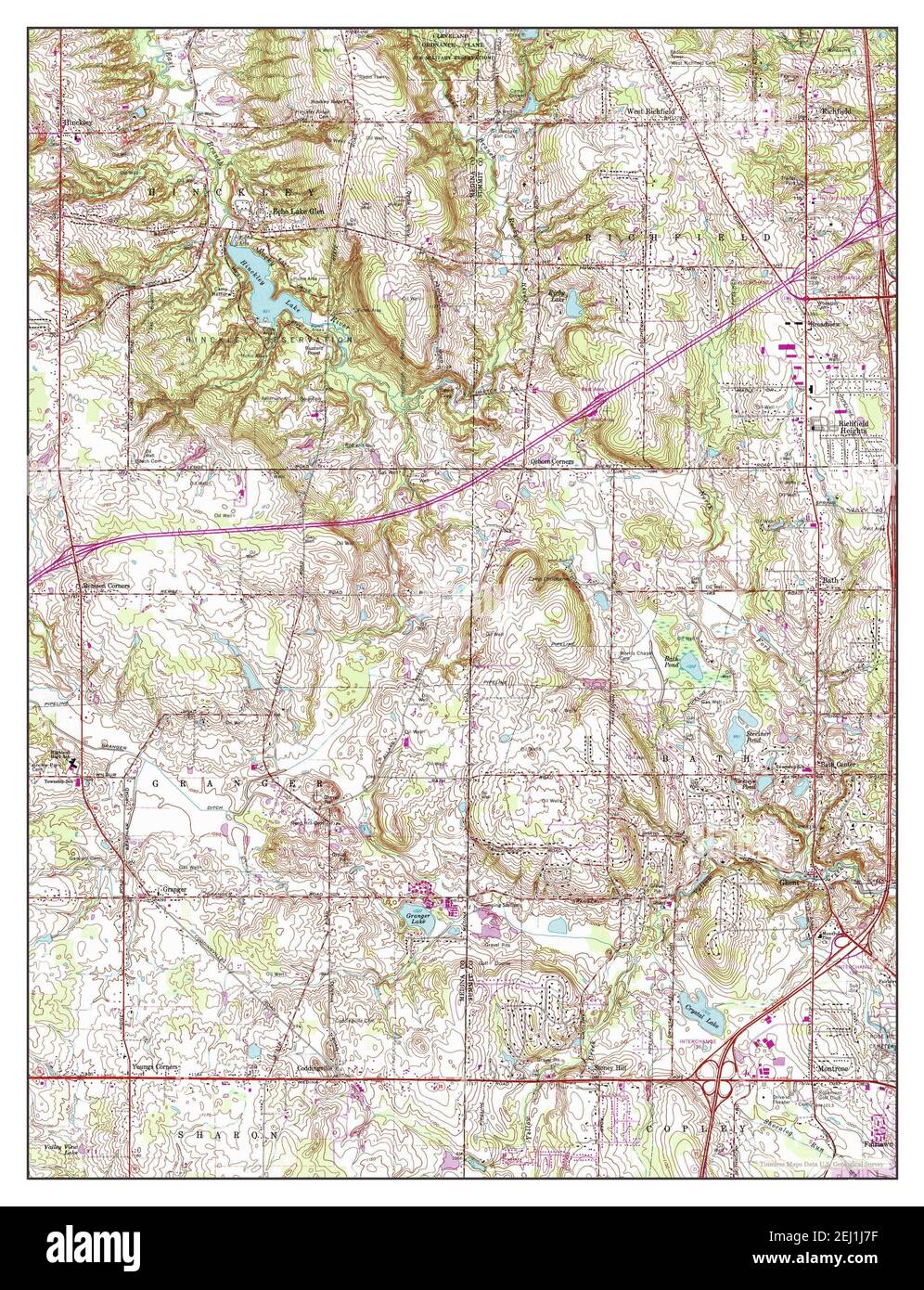 West Richfield, Ohio, map 1963, 124000, United States of America by