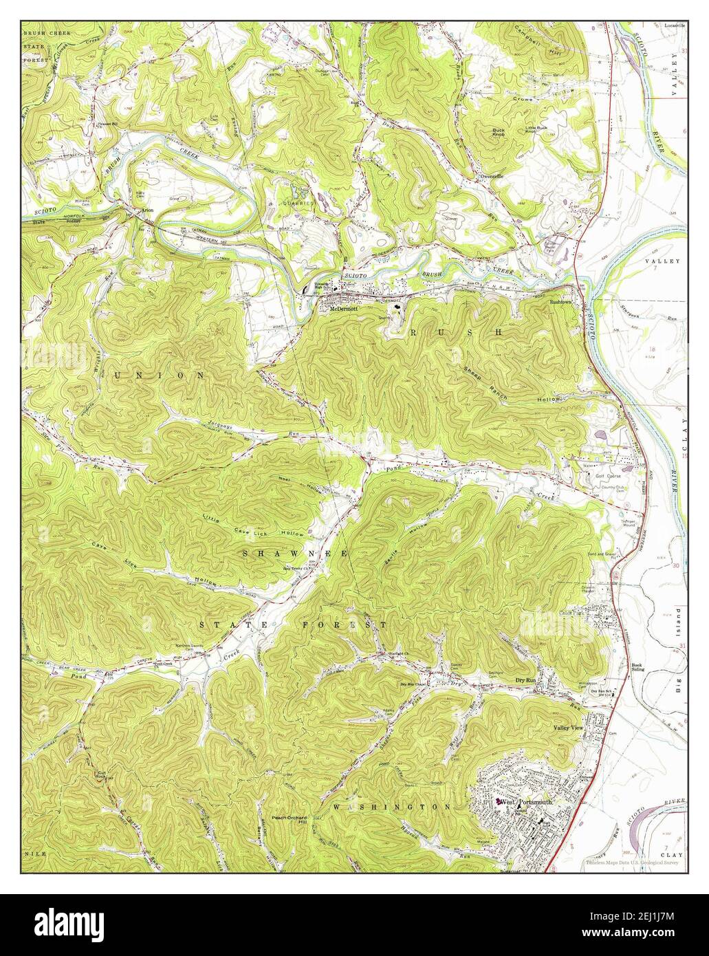 Portsmouth ohio map Cut Out Stock Images & Pictures Alamy