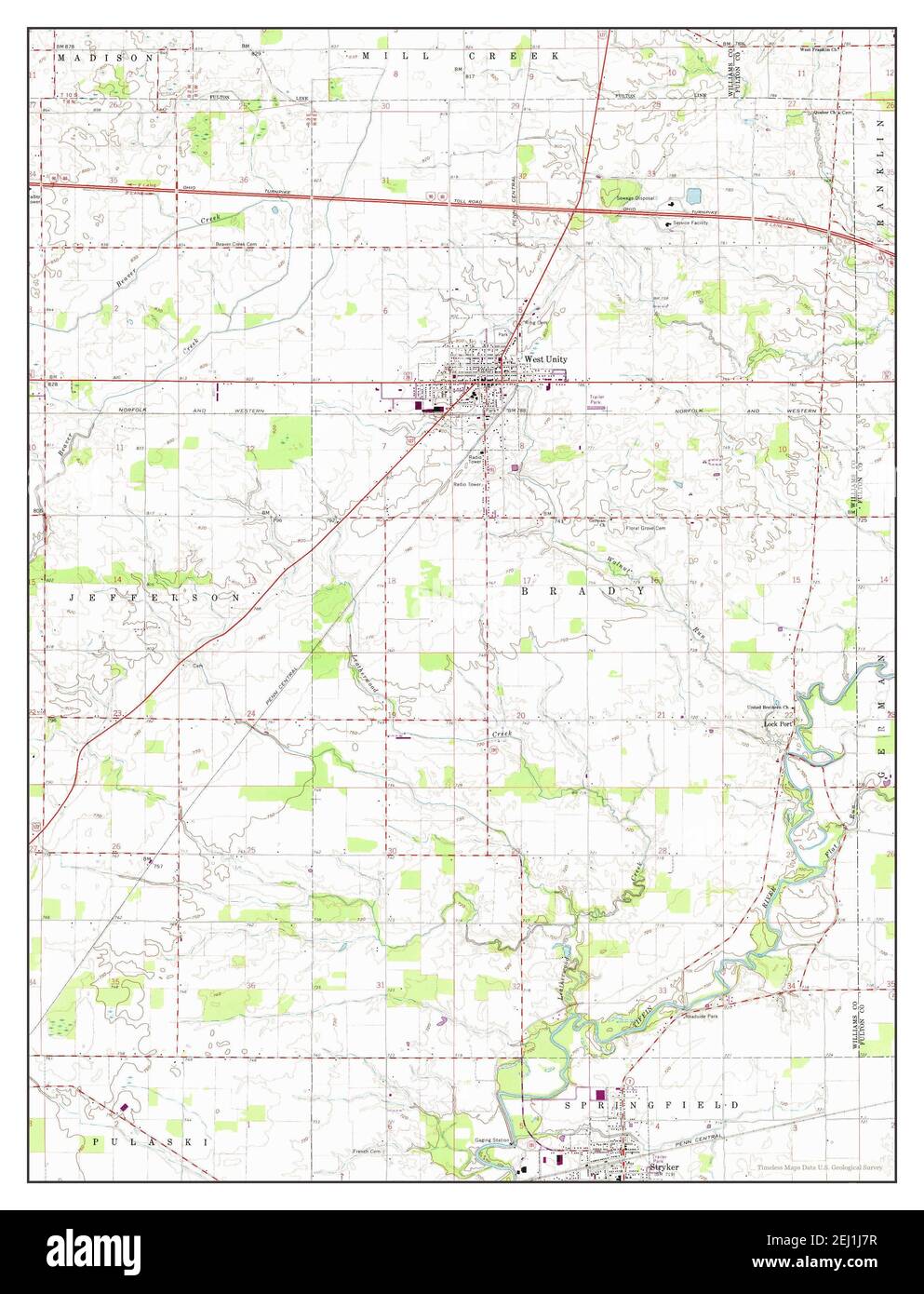 West Unity Ohio Map West Unity, Ohio, Map 1961, 1:24000, United States Of America By Timeless  Maps, Data U.s. Geological Survey Stock Photo - Alamy