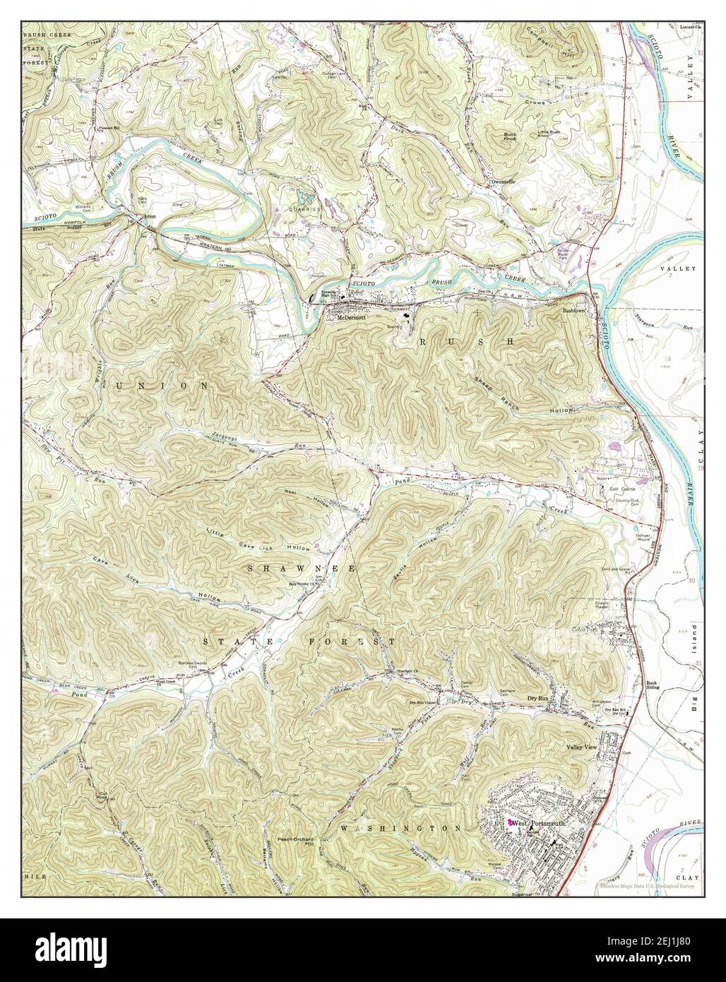 Portsmouth ohio map Cut Out Stock Images & Pictures Alamy