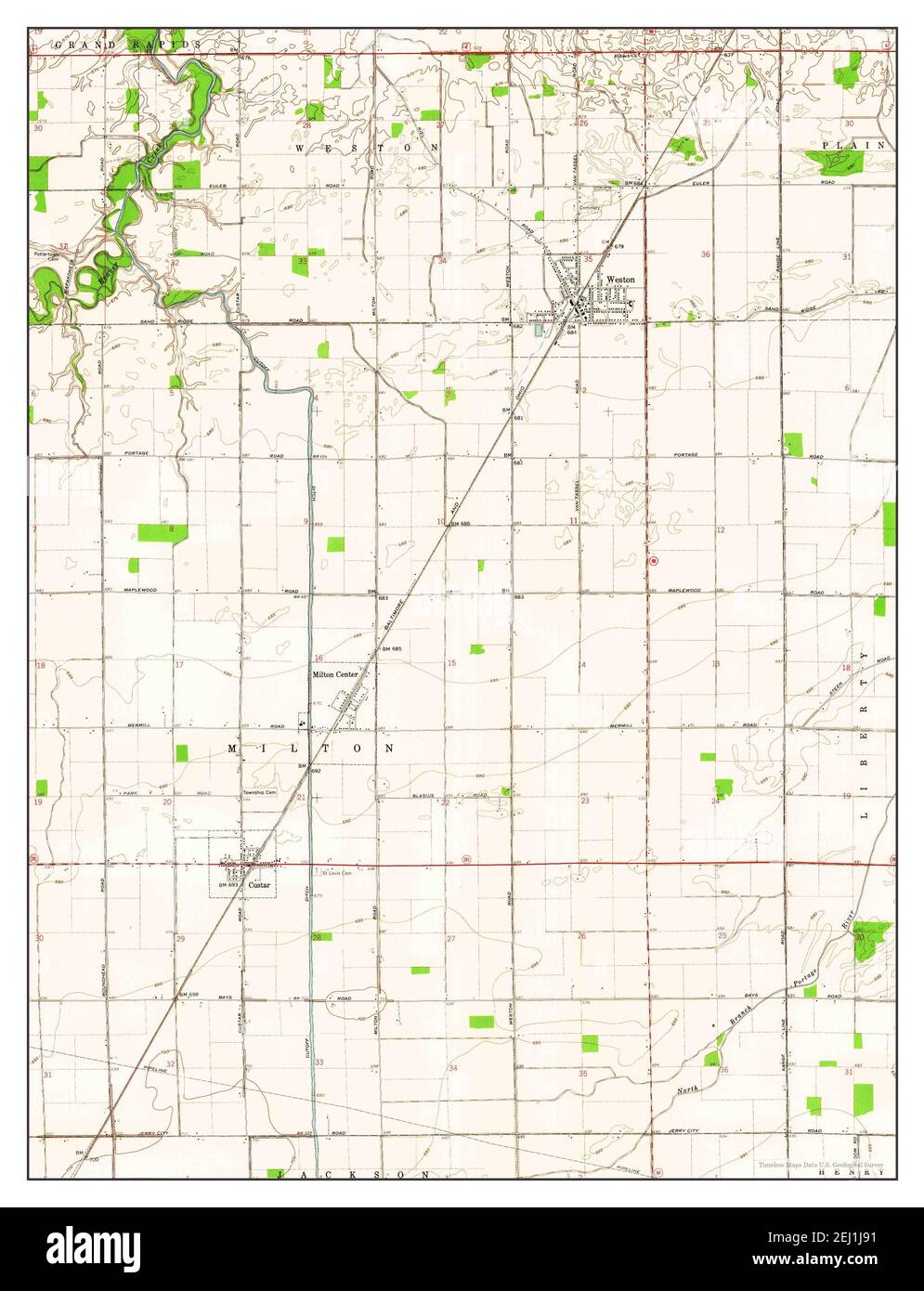 Map of weston ohio Cut Out Stock Images & Pictures Alamy