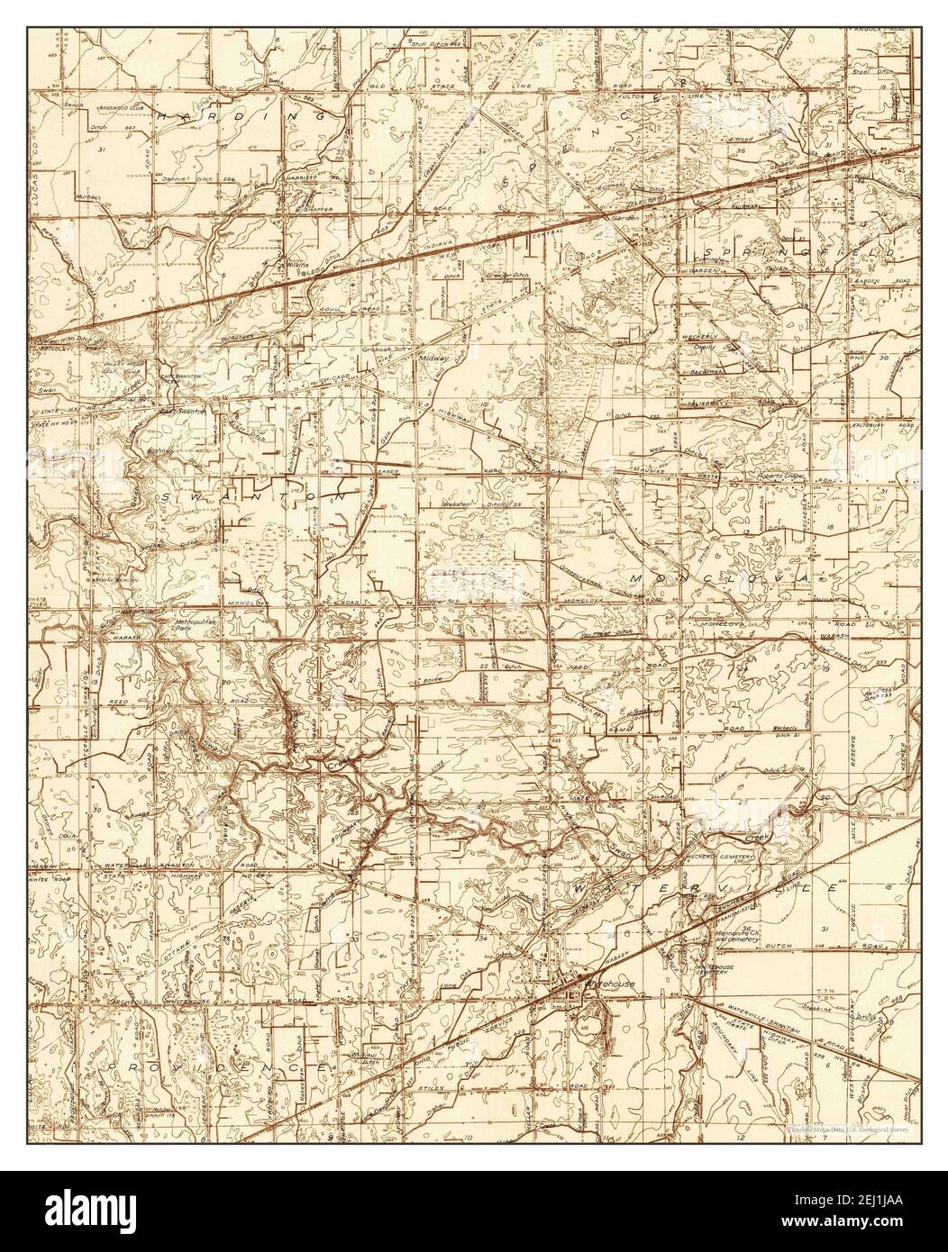 Whitehouse, Ohio, map 1935, 124000, United States of America by