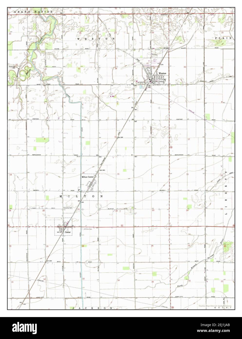 Map of weston ohio hires stock photography and images Alamy
