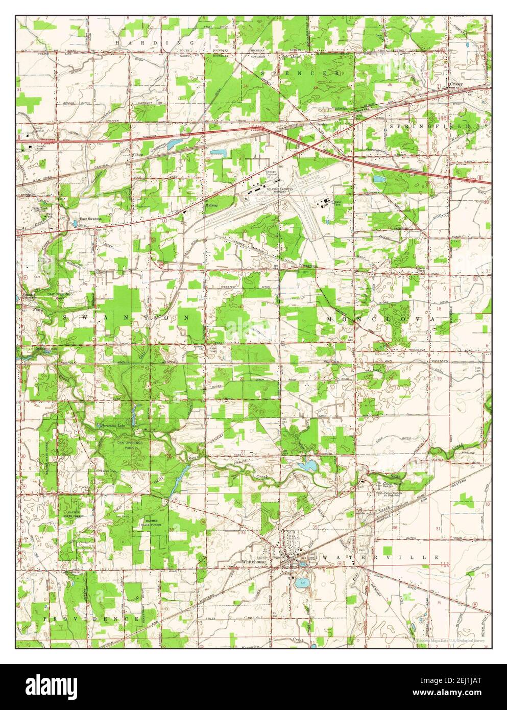 Whitehouse, Ohio, map 1964, 124000, United States of America by
