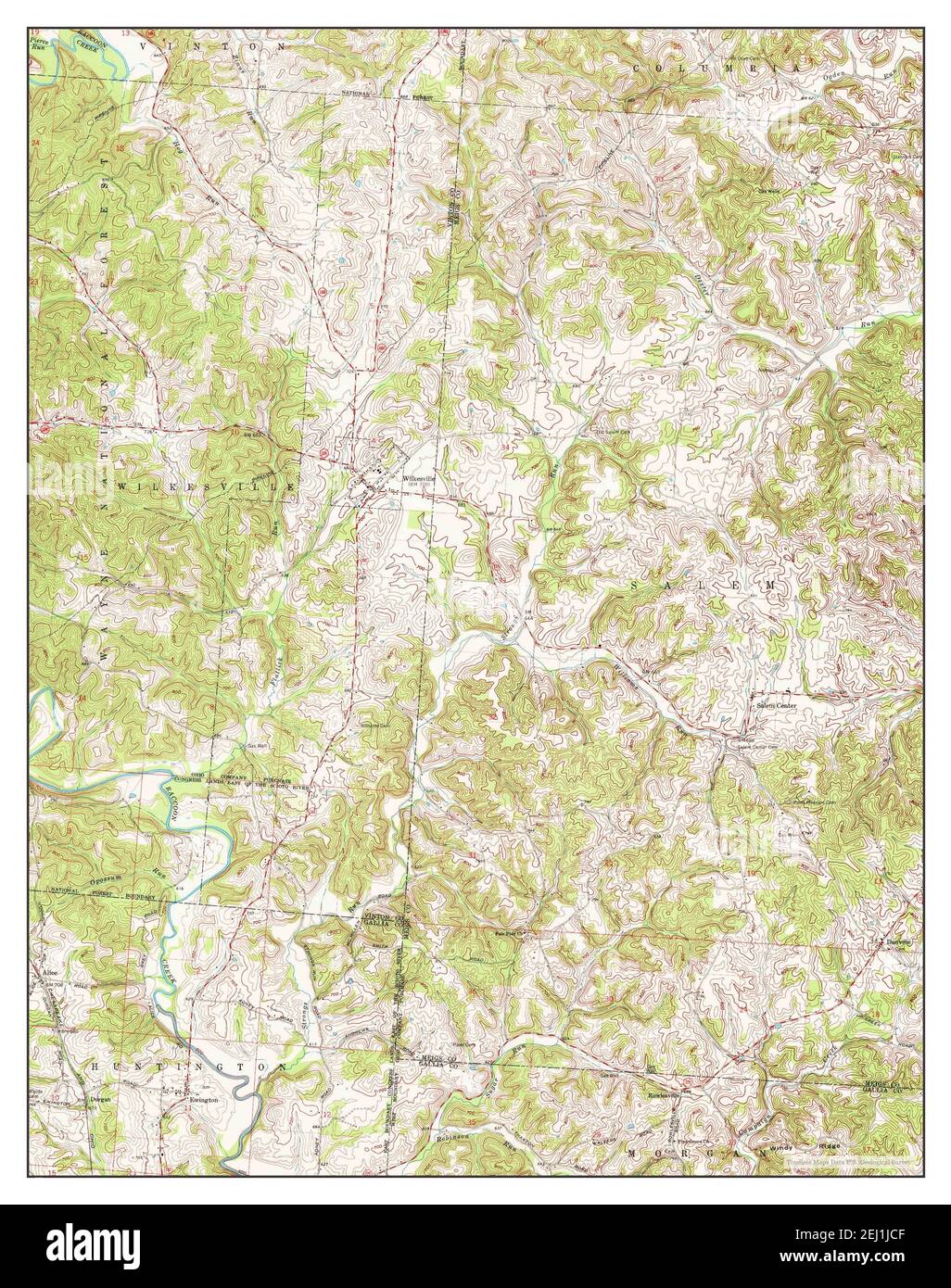 Map of wilkesville hires stock photography and images Alamy