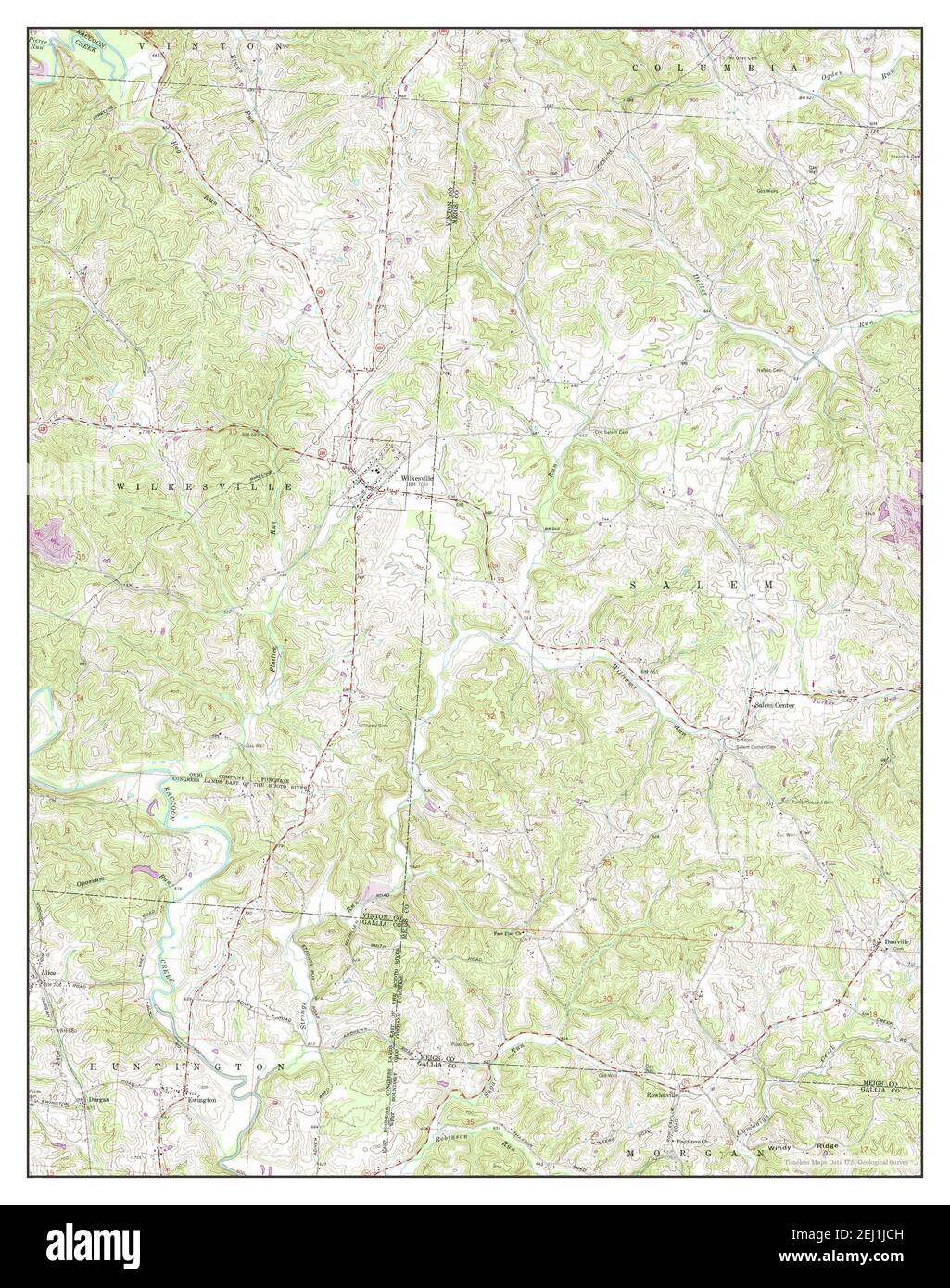 Map of wilkesville hires stock photography and images Alamy