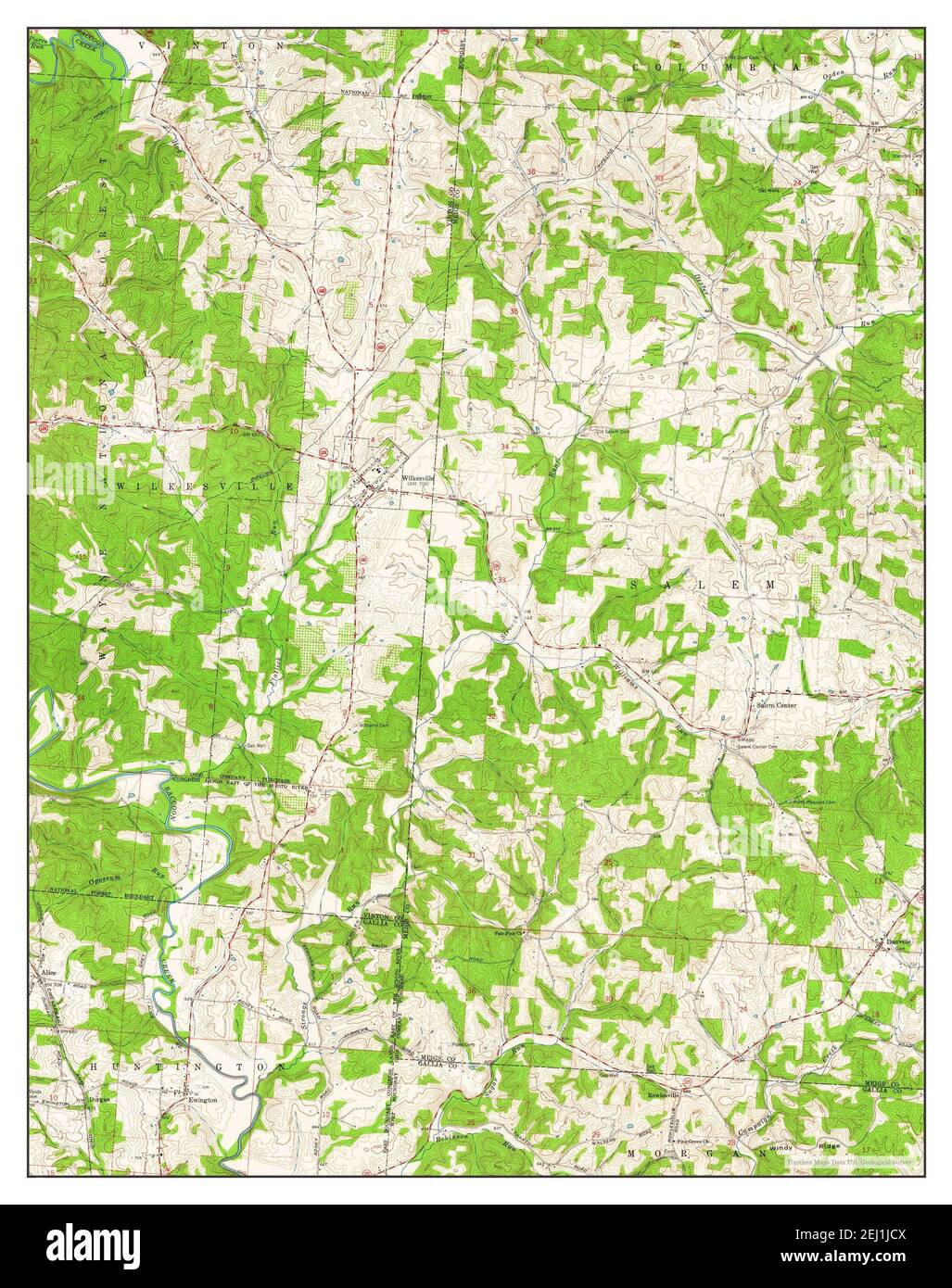 Map of wilkesville hires stock photography and images Alamy