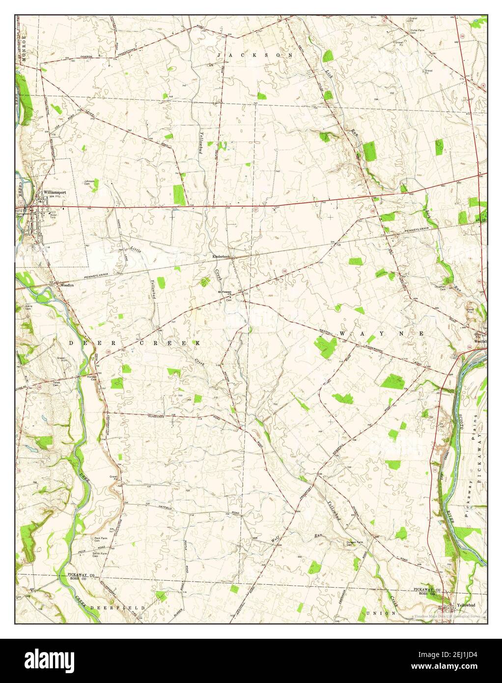 Williamsport, Ohio, map 1961, 124000, United States of America by