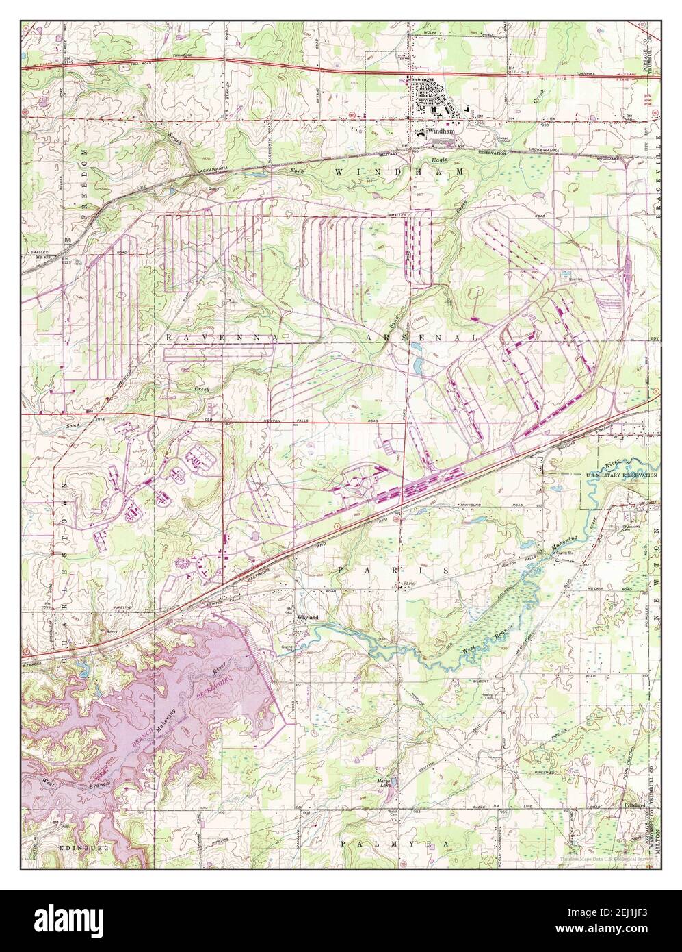 Windham, Ohio, map 1959, 124000, United States of America by Timeless