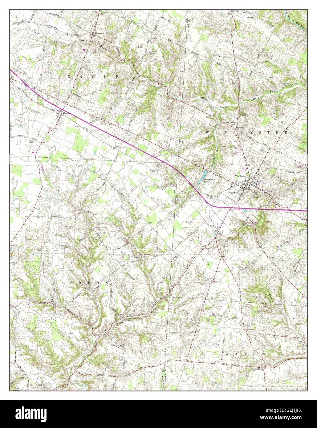 Winchester, Ohio, map 1961, 1:24000, United States of America by ...